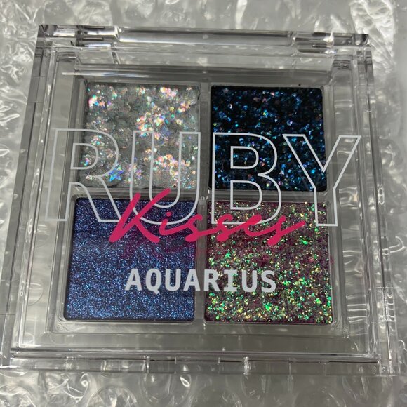 Ruby Kiss Glitter Gem Eye Shadow Palette #GGP02 Aquarius Eyeshadow Palette - Picture 7 of 11